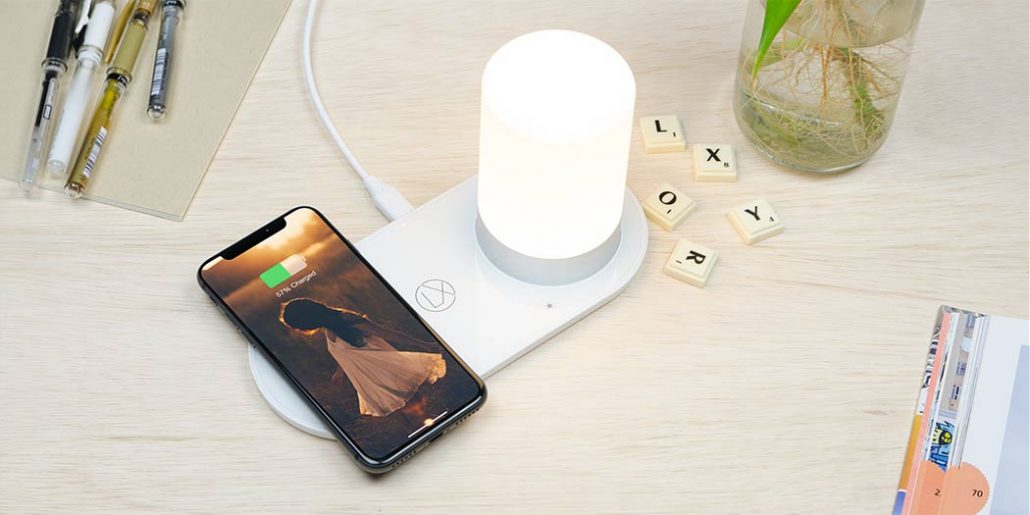 lxory led lamp with wireless charger